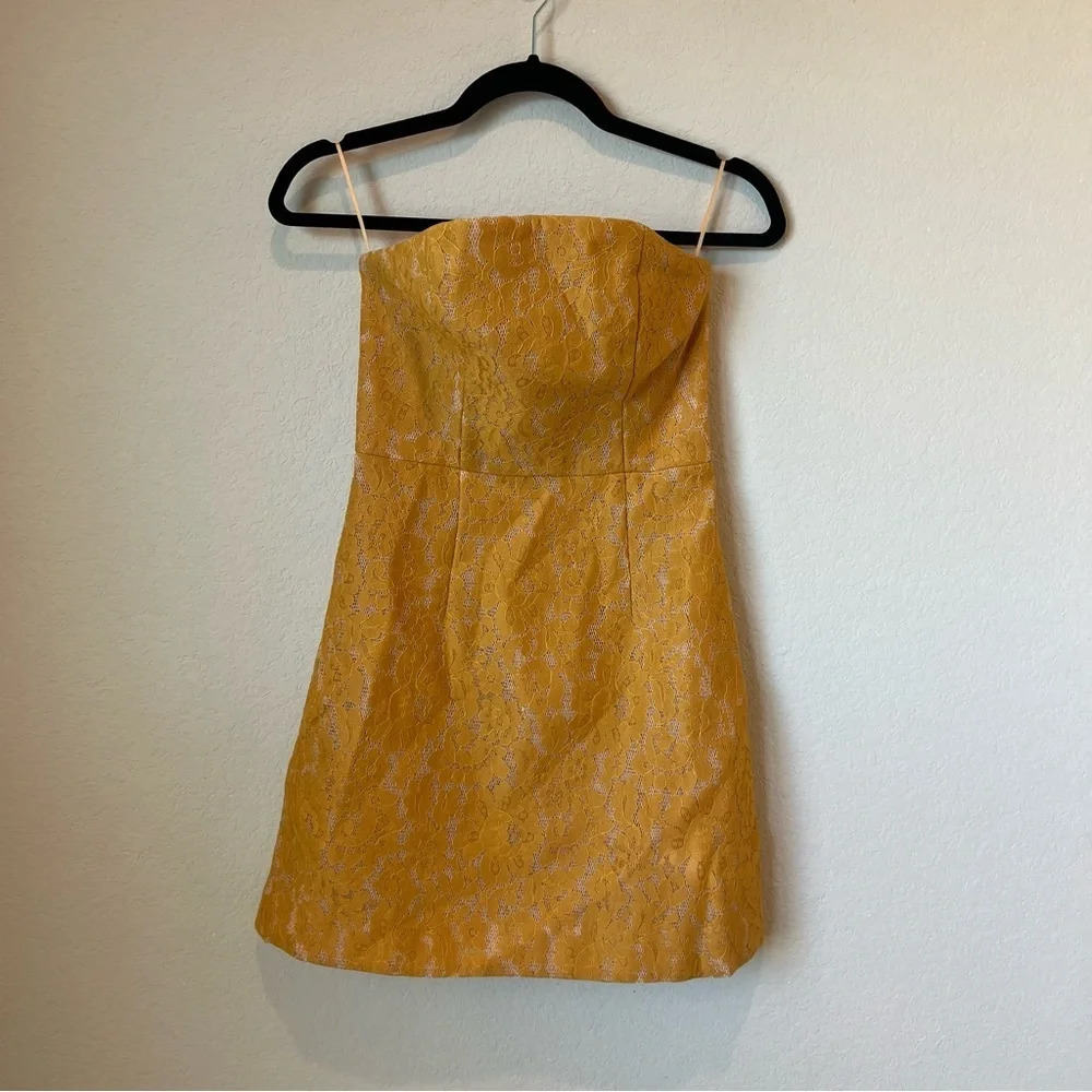 Keepsake Lace Strapless Structured Mini Dress - image 1